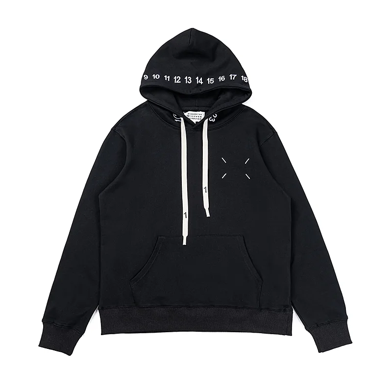 Numeric Logo Embroidered Cotton Hoodie D9015977 — view 2