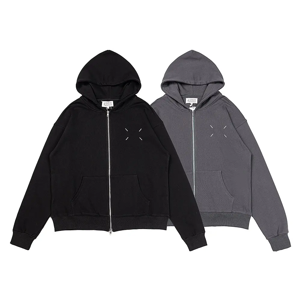 Maison Margiela Four-Stitch Zip-Up Hoodie D10915972