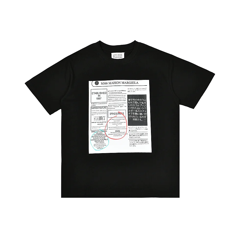 MM6 Maison Margiela Newspaper Print T-Shirt D4816016 — view 2