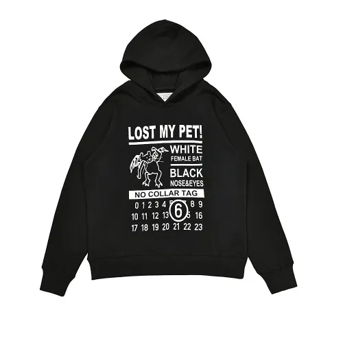 MM6 Graphic Print Cotton Hoodie D9015960