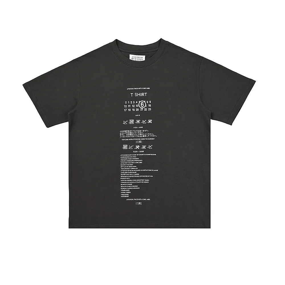 MM6 Maison Margiela Care Label Print T-Shirt D4816015