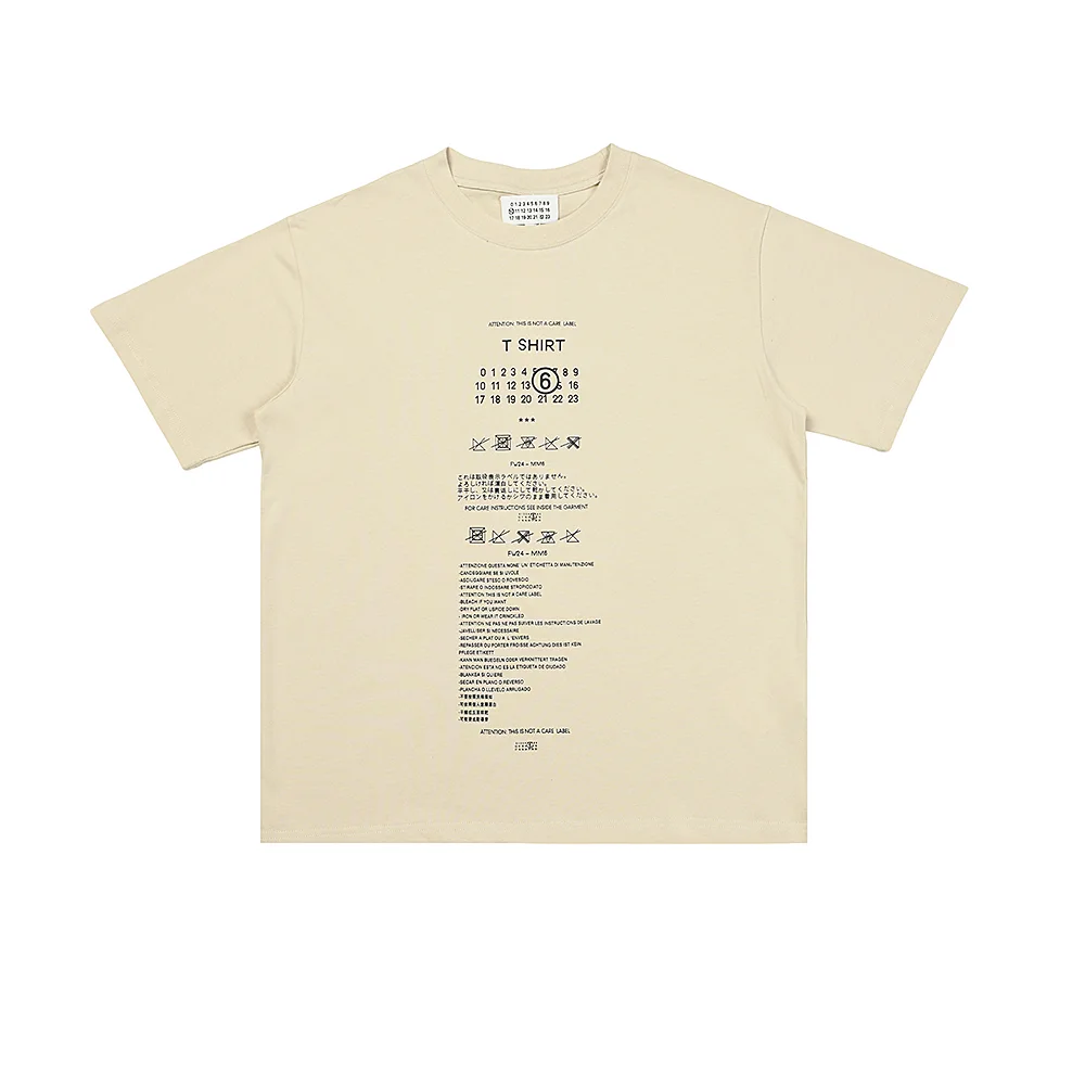 MM6 Maison Margiela Care Label Print T-Shirt D4816015 — view 3