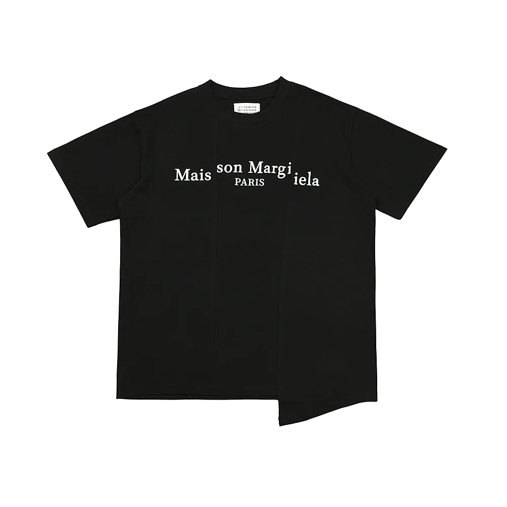 Logo Print Asymmetric Cotton T-Shirt D5516027