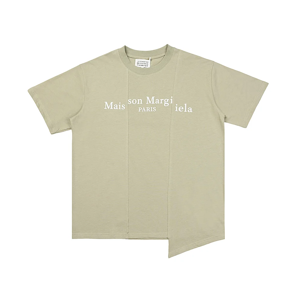 Logo Print Asymmetric Cotton T-Shirt D5516027 — view 3