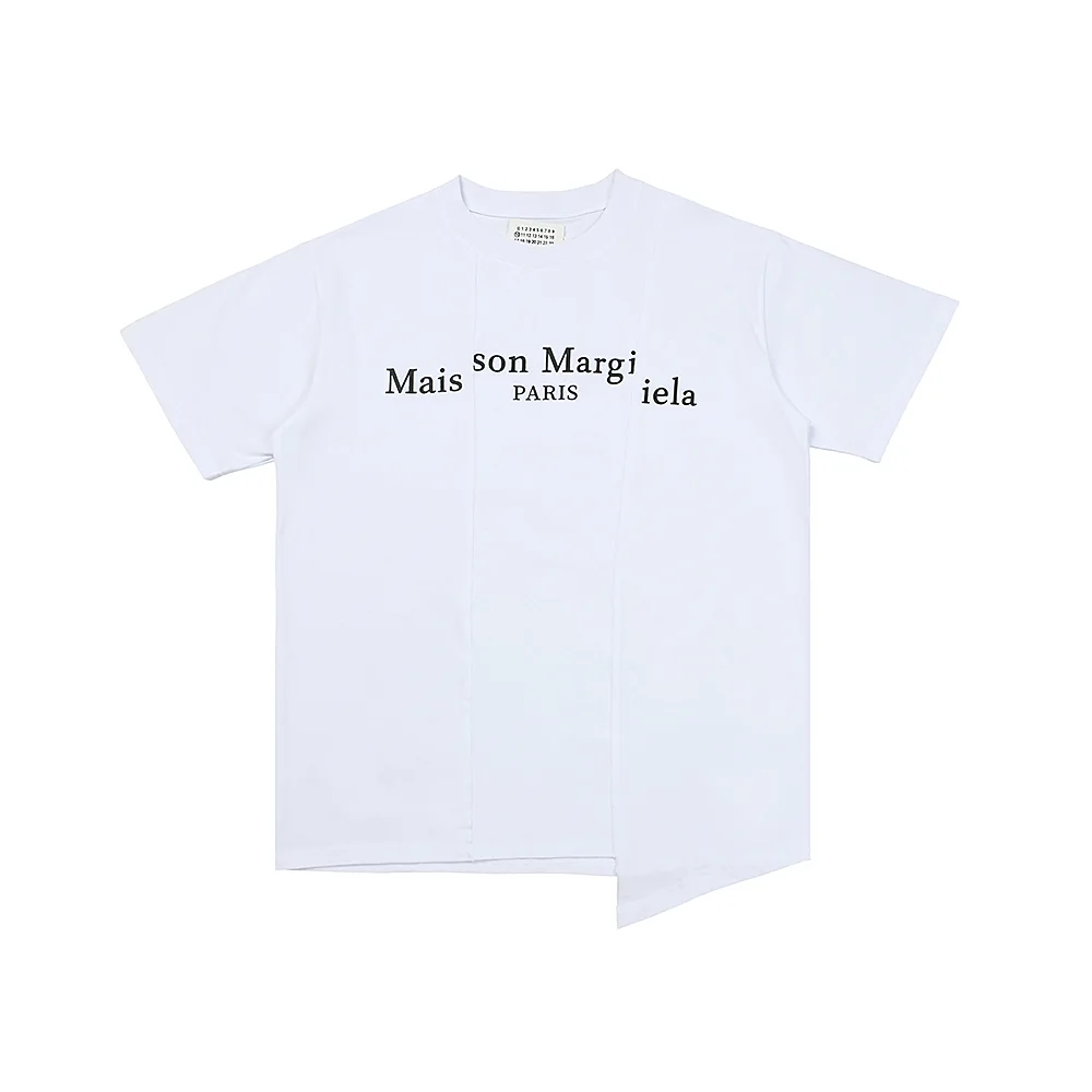Logo Print Asymmetric Cotton T-Shirt D5516027 — view 6