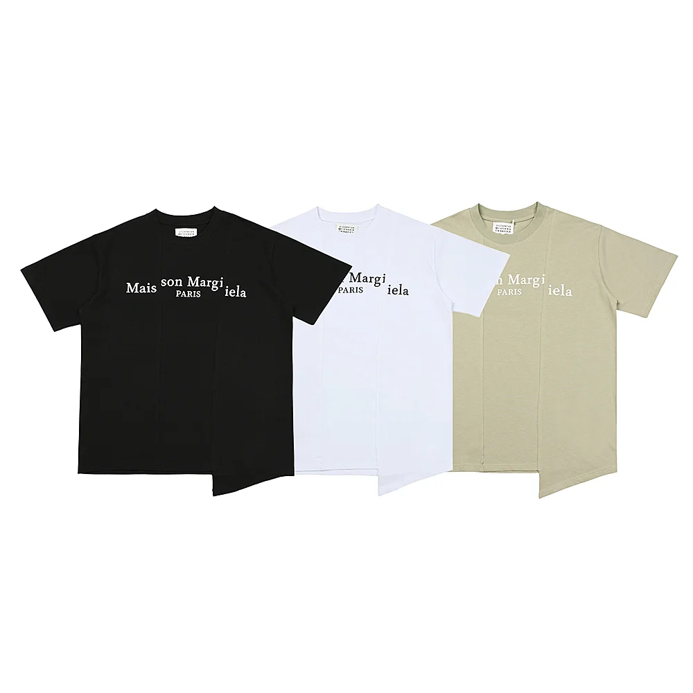 Logo Print Asymmetric Cotton T-Shirt D5516027 — view 9