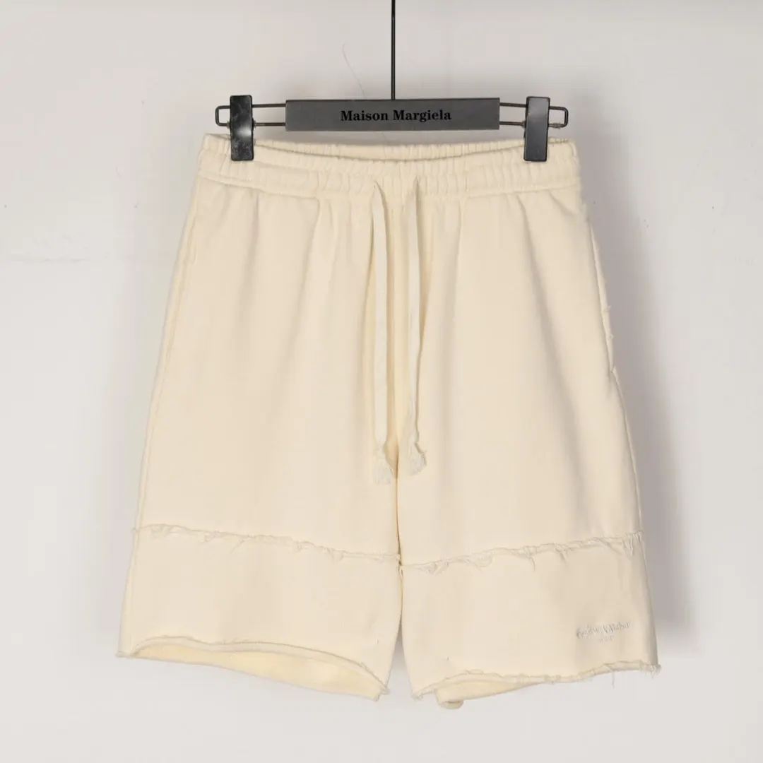 Logo-Embroidered Distressed Cotton-Jersey Shorts D19013246