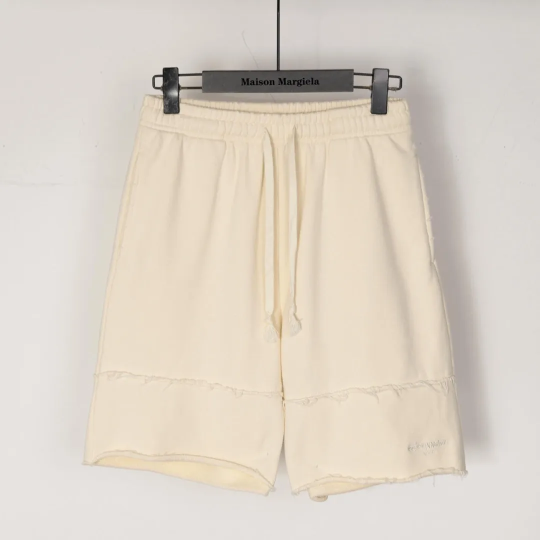 Logo-Embroidered Distressed Cotton-Jersey Shorts D19013246