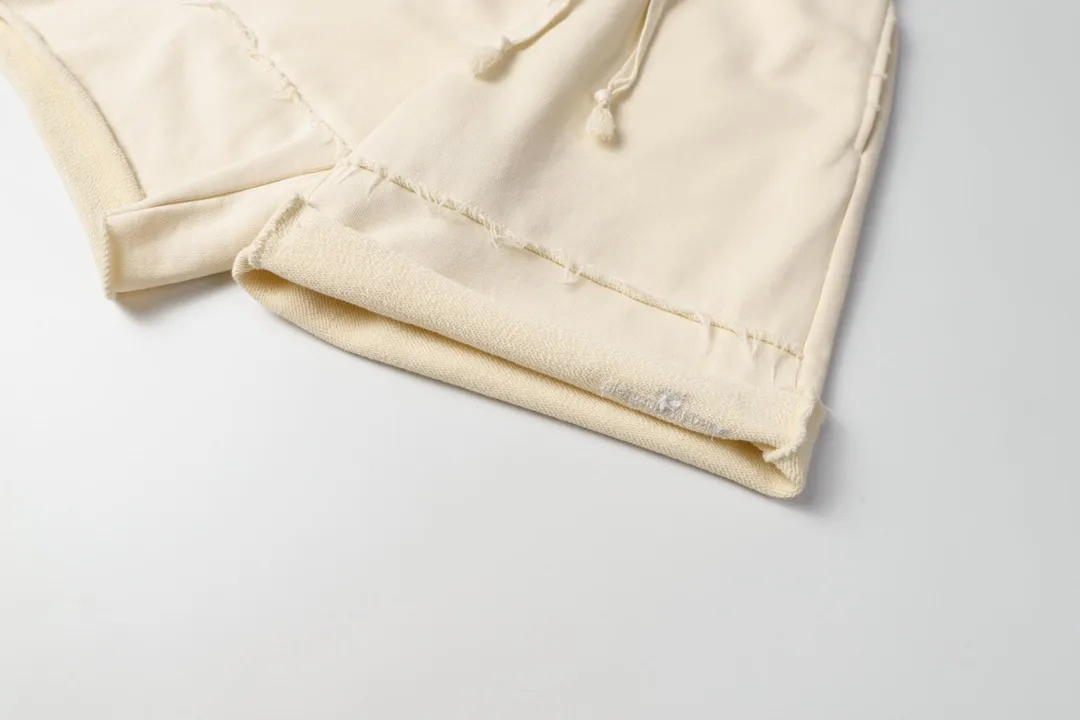 Logo-Embroidered Distressed Cotton-Jersey Shorts D19013246 — view 8