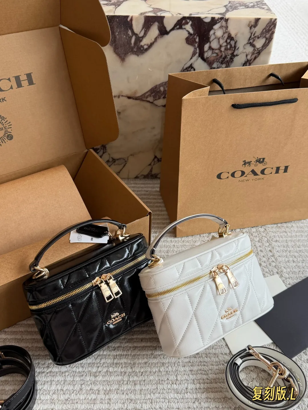 Coach Quilted Leather Box Bag D28511059 — view 3
