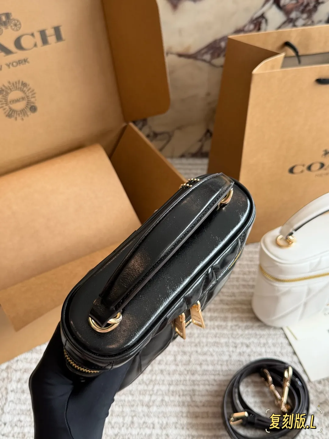 Coach Quilted Leather Box Bag D28511059 — view 4