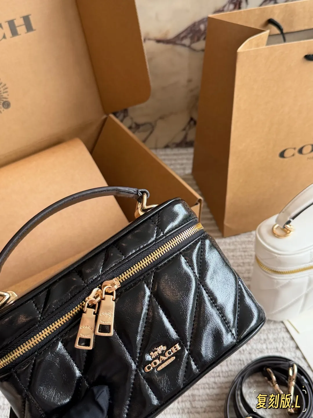 Coach Quilted Leather Box Bag D28511059 — view 5