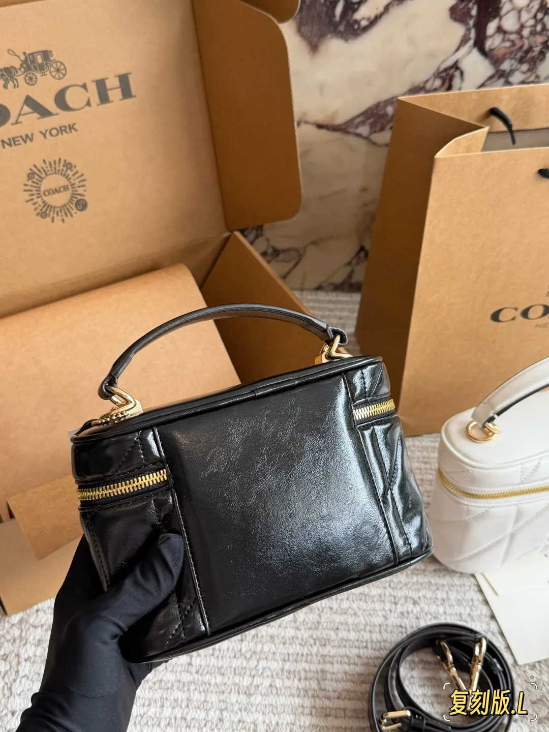 Coach Quilted Leather Box Bag D28511059 — view 7