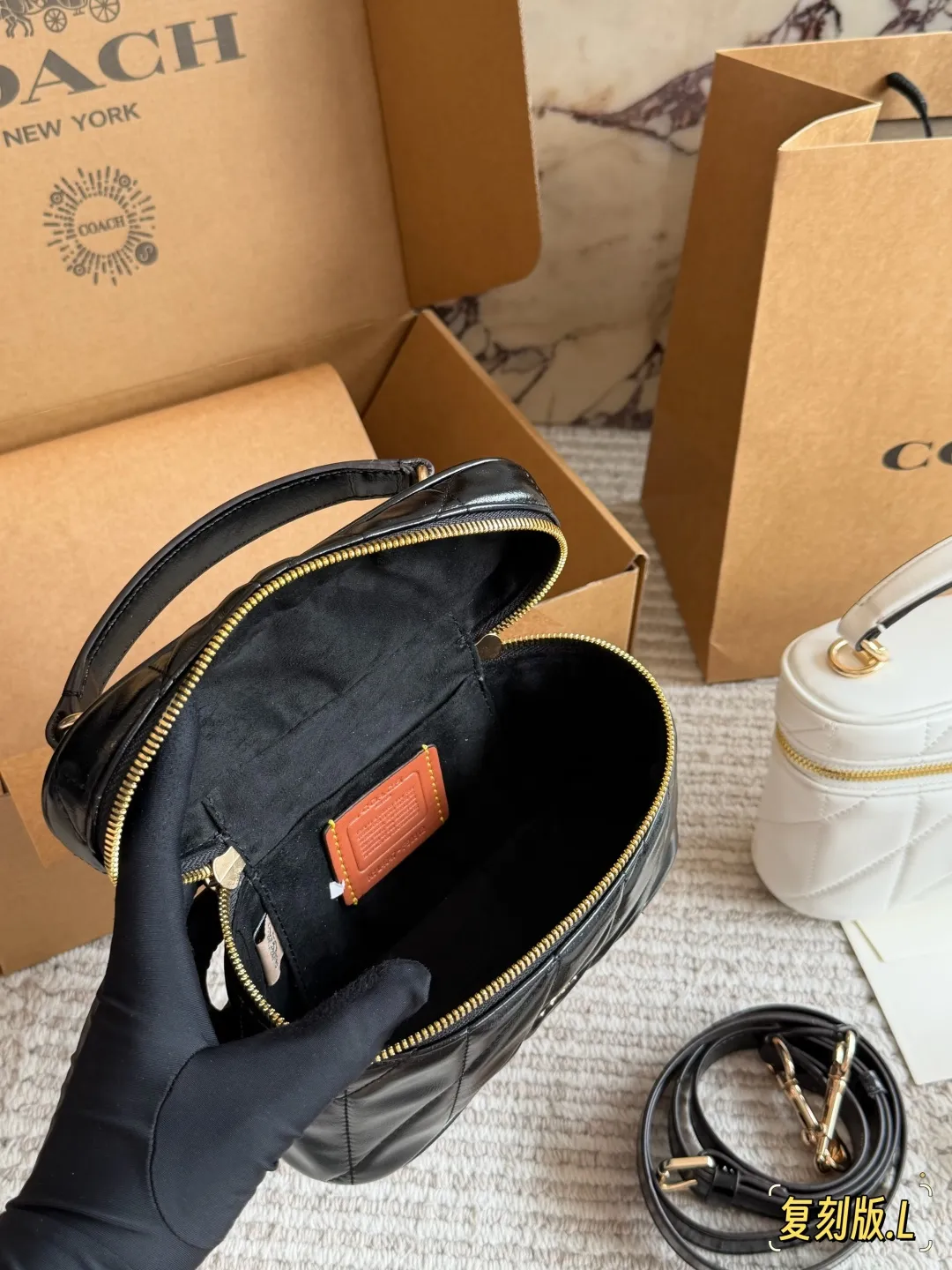 Coach Quilted Leather Box Bag D28511059 — view 9