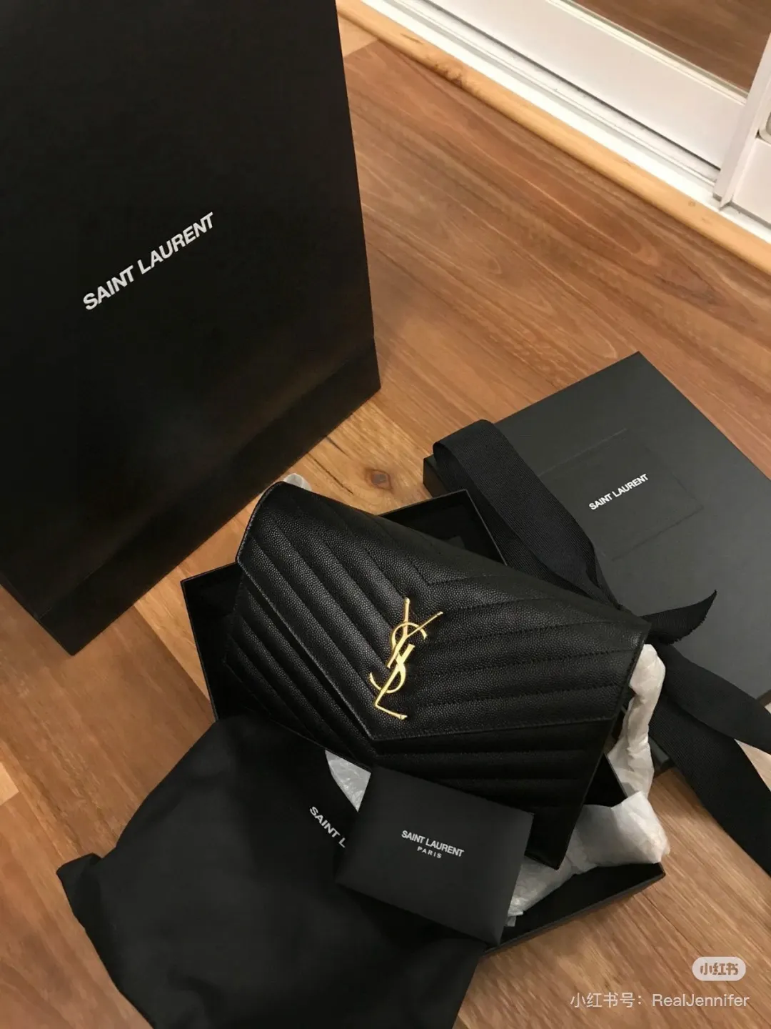 Saint Laurent WOC Quilted Caviar Leather Shoulder Bag D22511060 — view 6