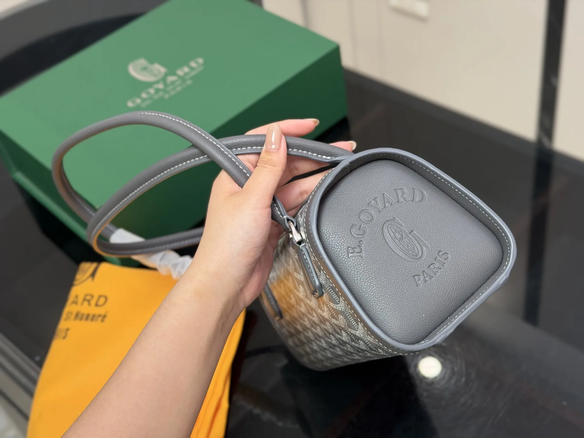 Goyard Cylindrical Shoulder Bag in Monogram Canvas D34011063 — view 6