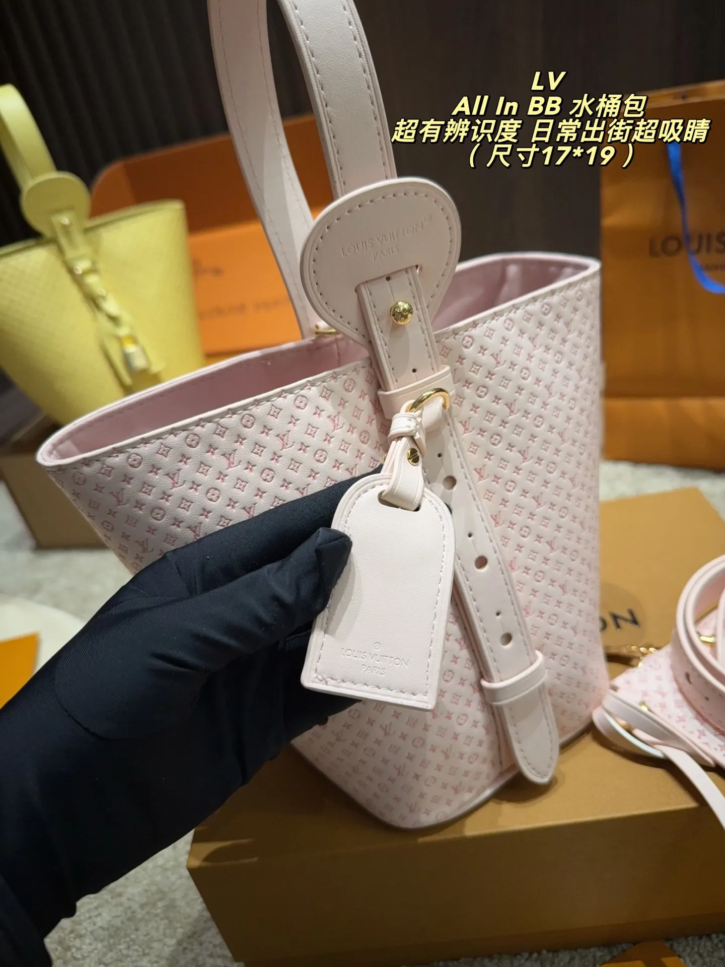 LV All In BB Monogram Canvas Bucket Bag D33011065 — view 3