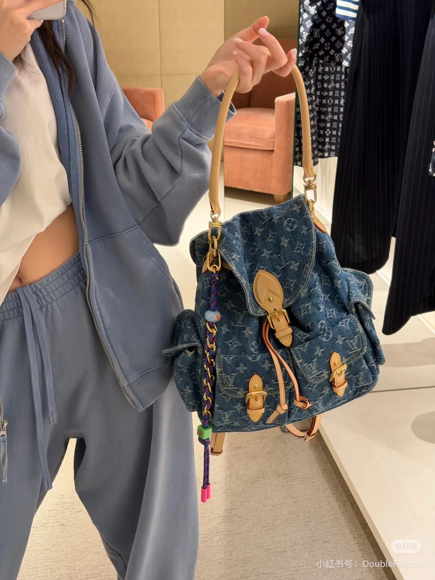 Louis Vuitton Monogram Denim Backpack D47011067 — view 9