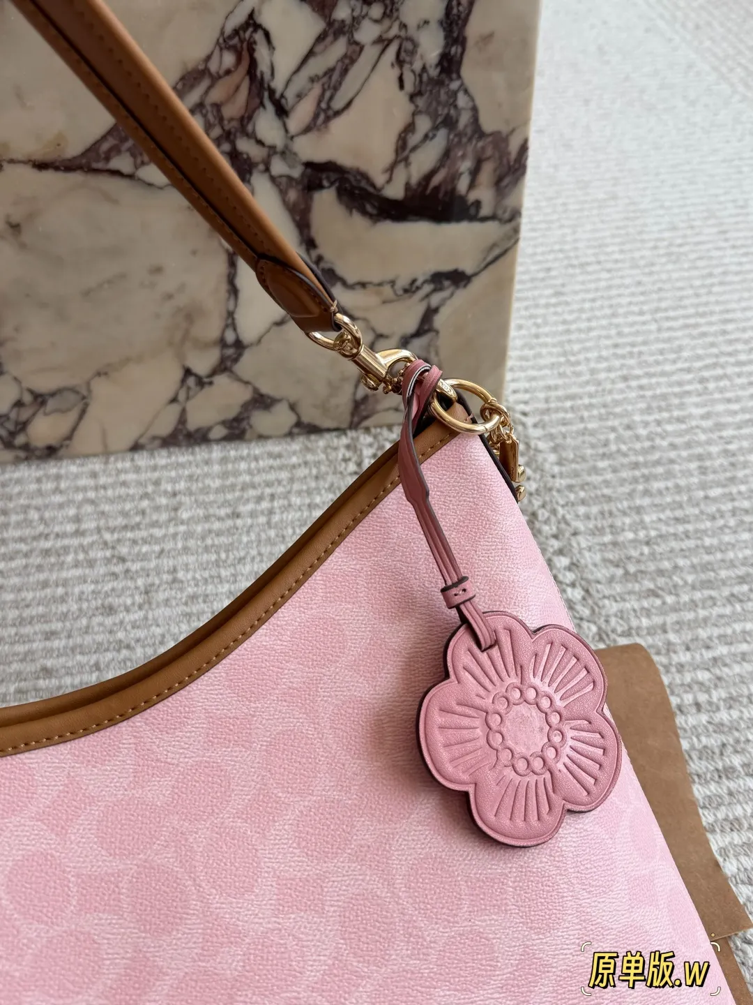 Coach Signature Canvas Hobo Bag in Pink D36511072 — view 2