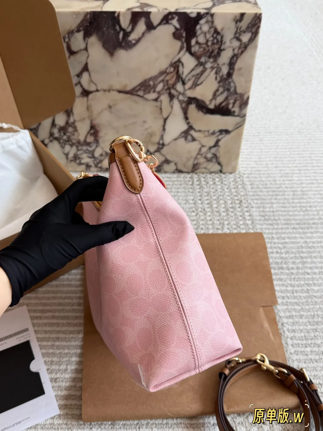 Coach Signature Canvas Hobo Bag in Pink D36511072 — view 5
