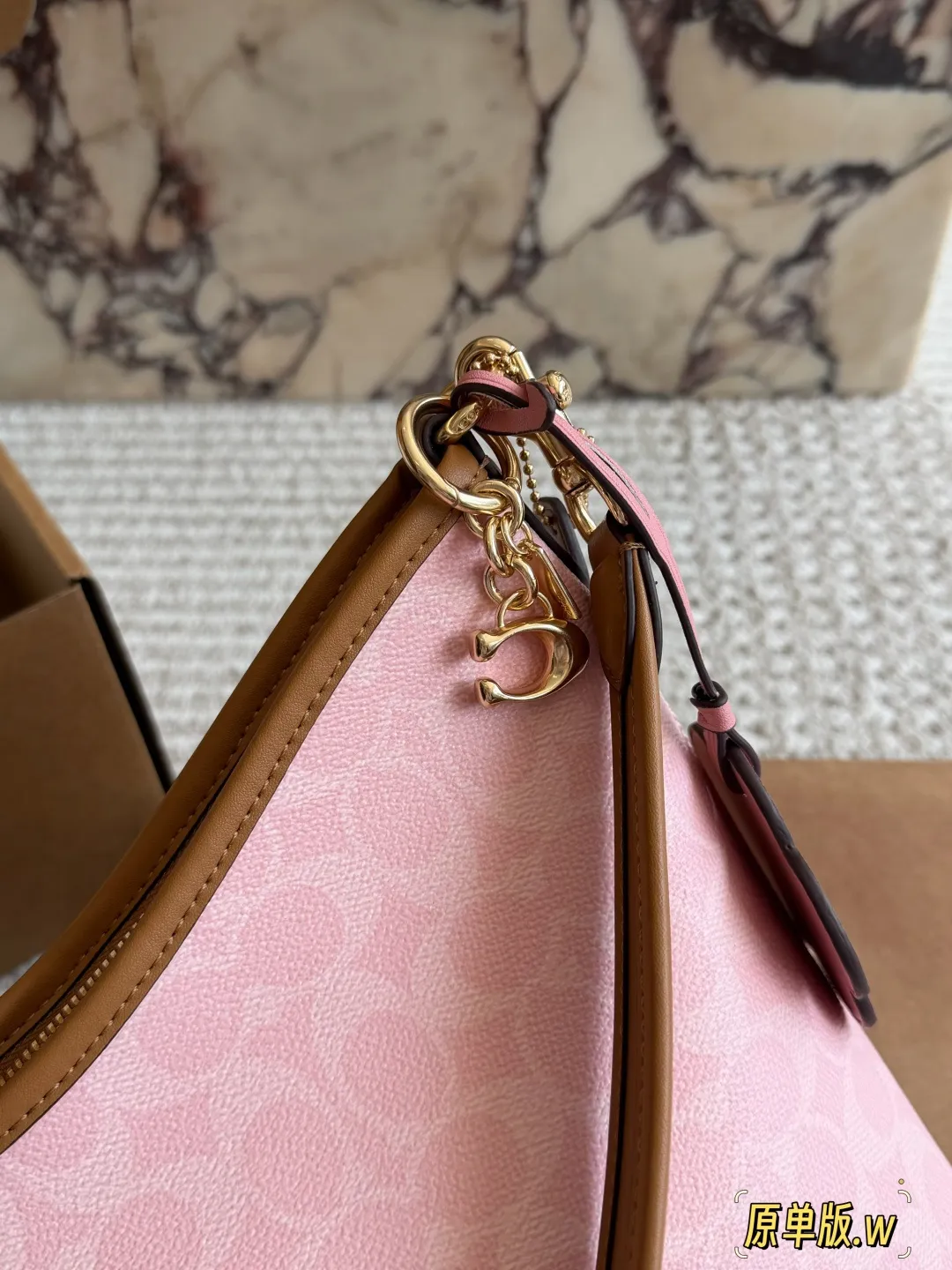 Coach Signature Canvas Hobo Bag in Pink D36511072 — view 8