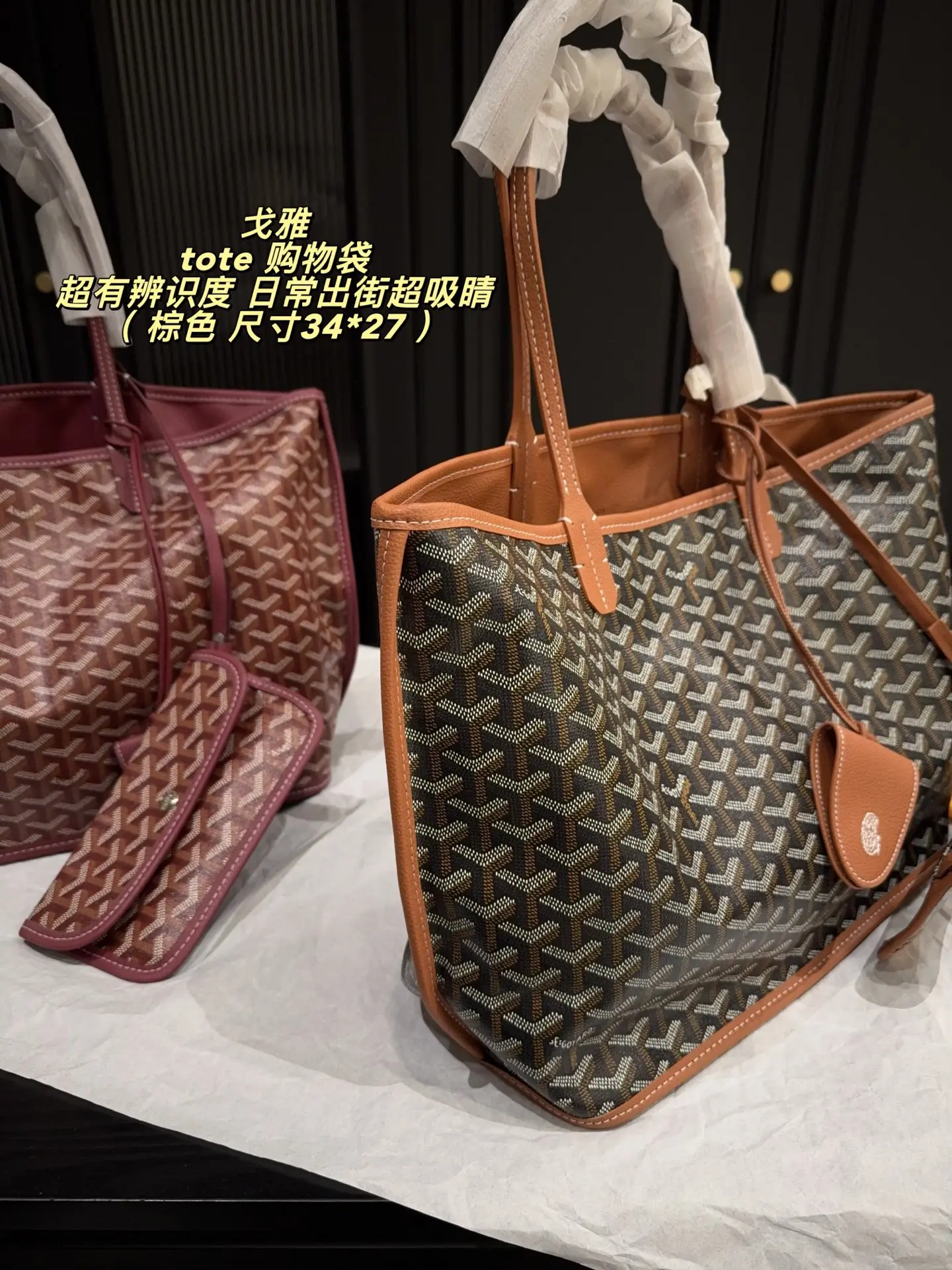 Goyard Monogram Canvas & Leather Tote Bag D31011076 — view 6