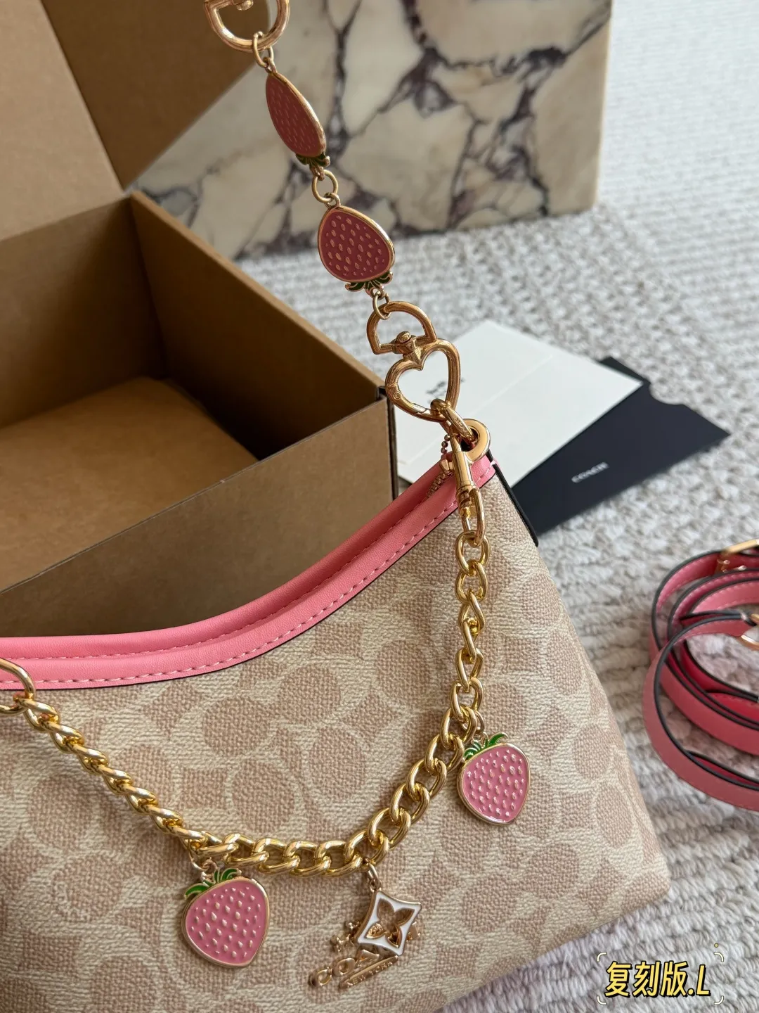 Coach Mini Hobo Bag with Strawberry Charms D28511085 — view 2