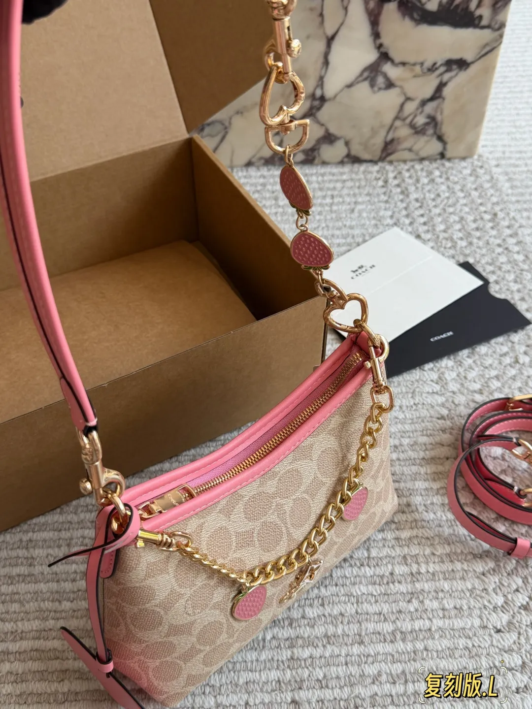 Coach Mini Hobo Bag with Strawberry Charms D28511085 — view 3