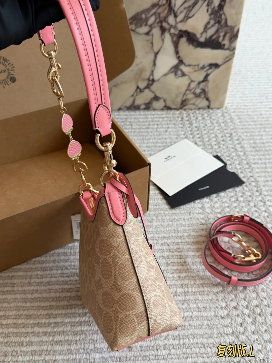 Coach Mini Hobo Bag with Strawberry Charms D28511085 — view 4