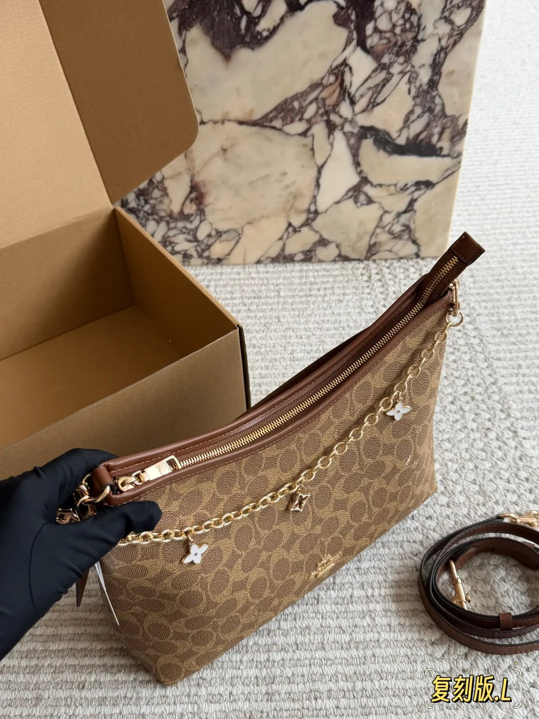Coach Laurel Hobo Bag with Charms D31011087 — view 2