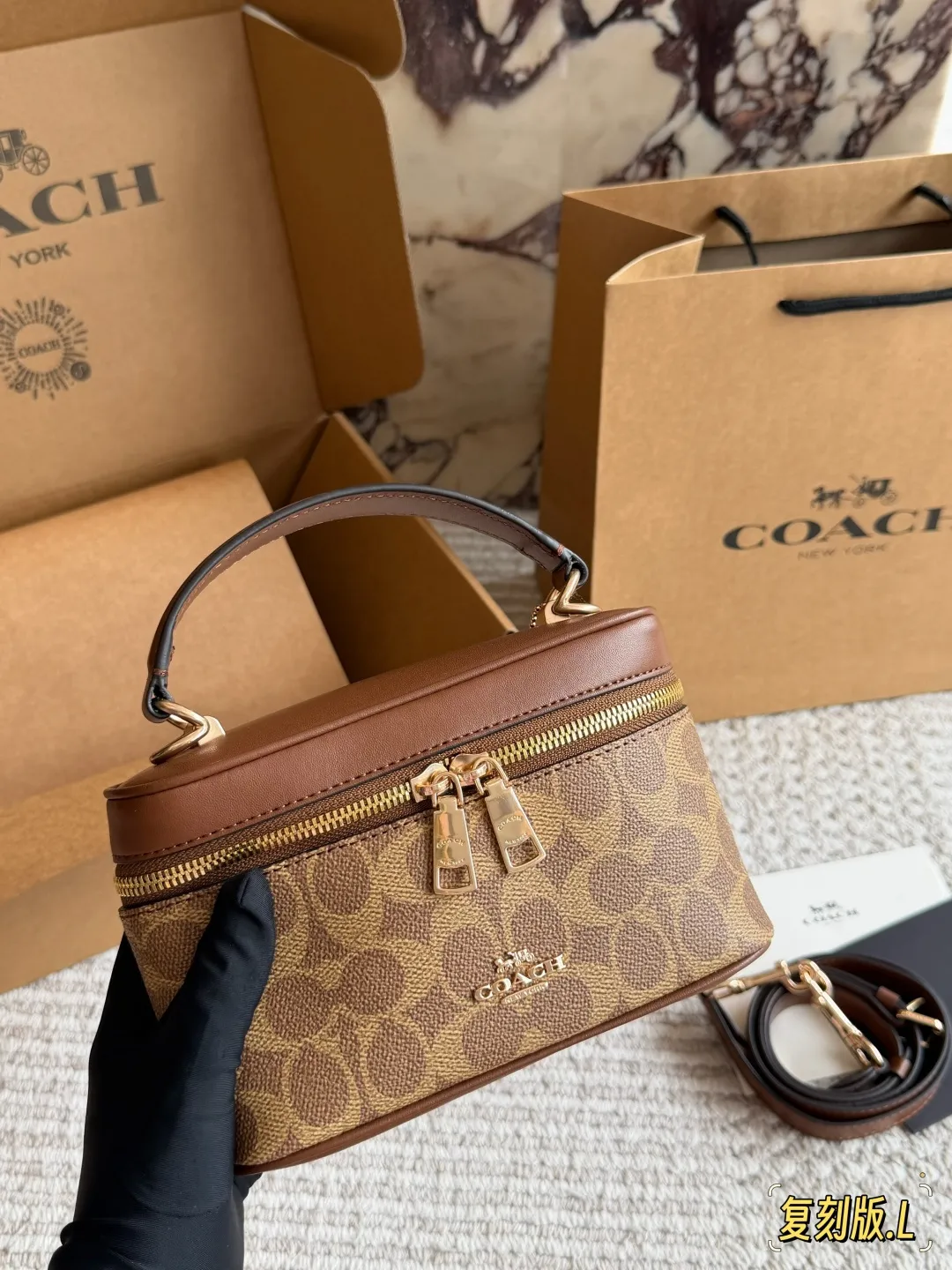 COACH Rainer Signature Canvas Box Bag D28511090