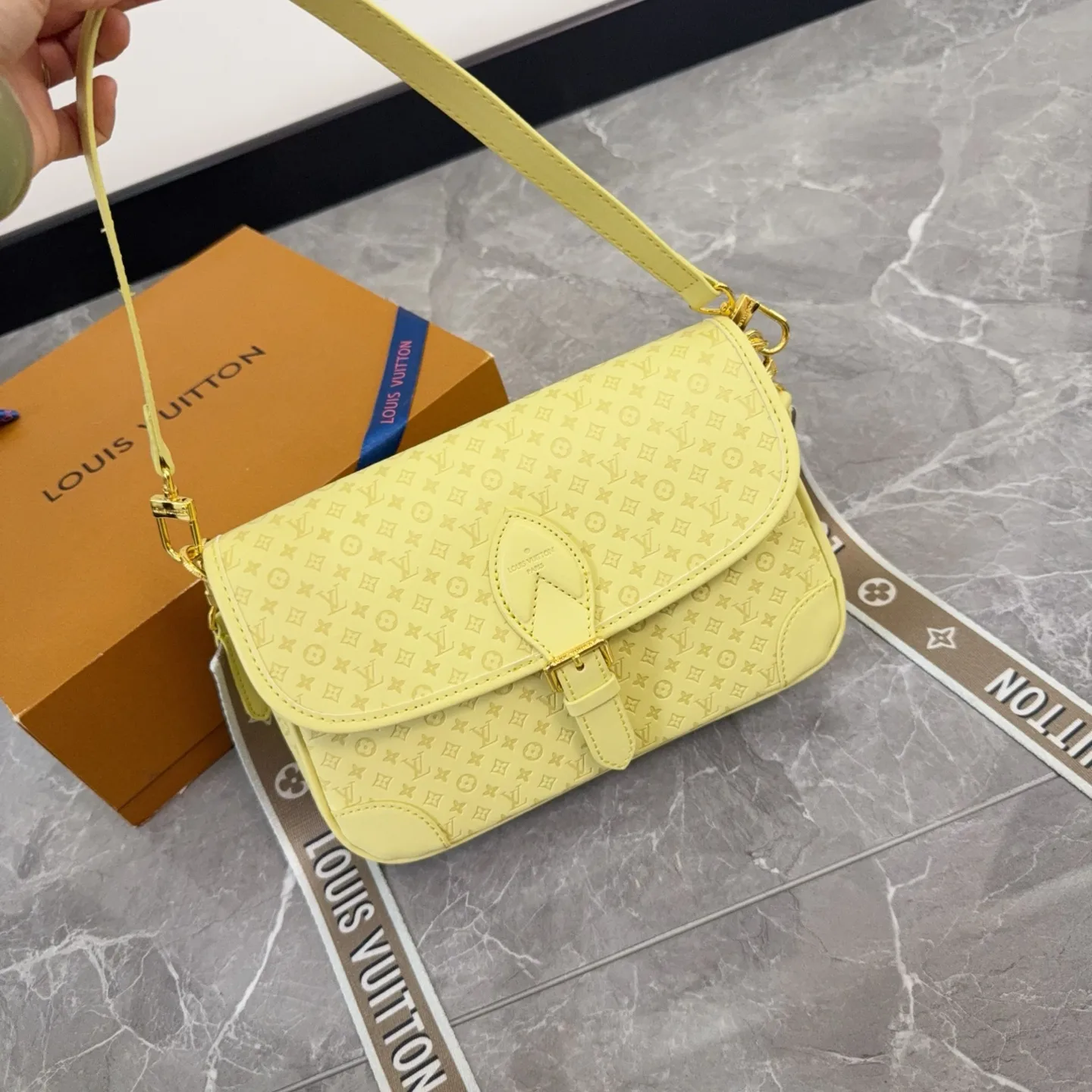 Diane Embossed Baguette Bag D29511002