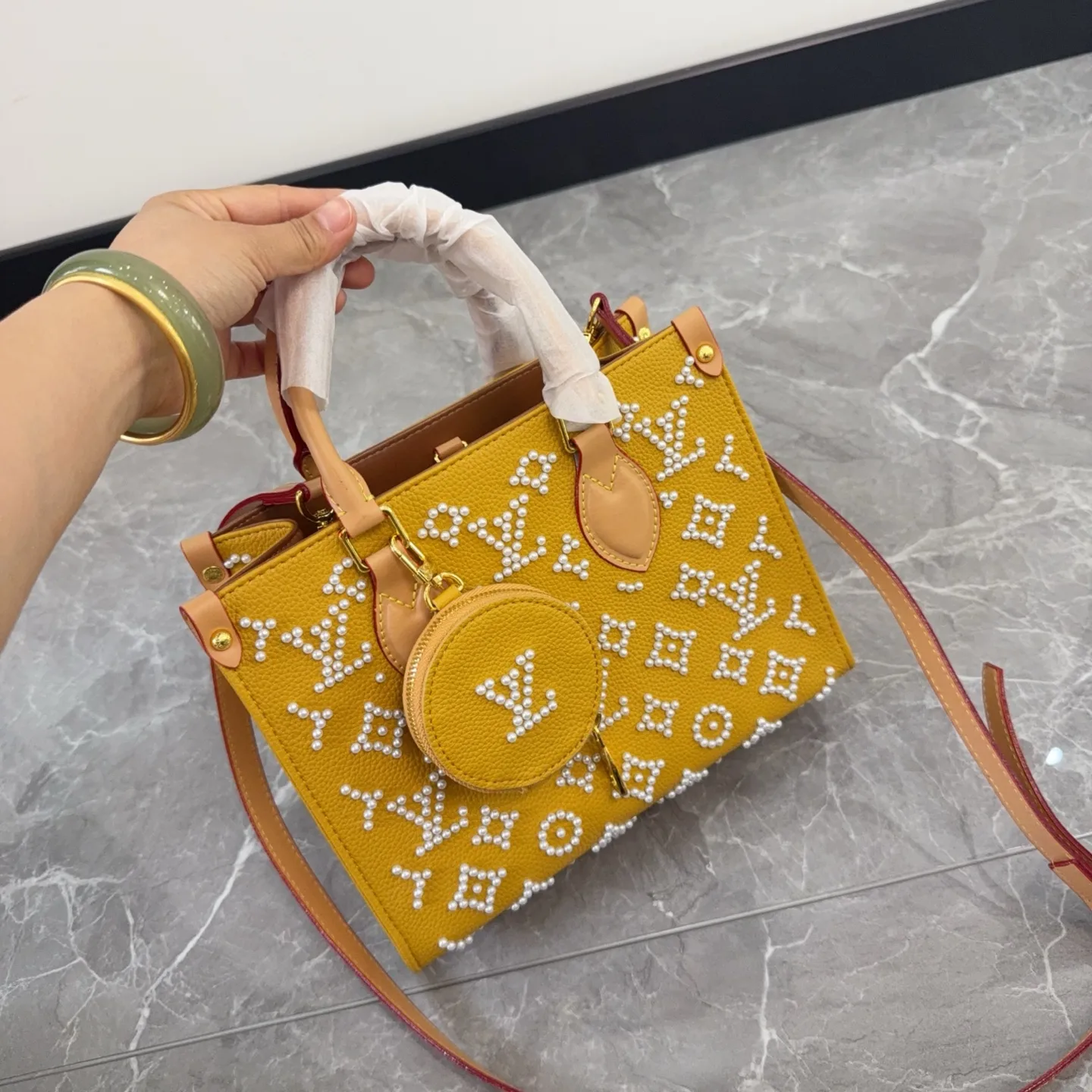 OnTheGo Pearl Embellished Tote Bag D35011098 — view 2