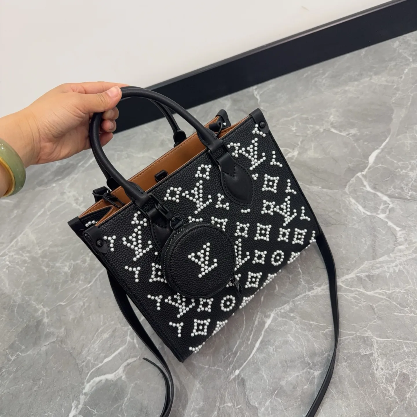 OnTheGo Pearl Embellished Tote Bag D35011098 — view 4