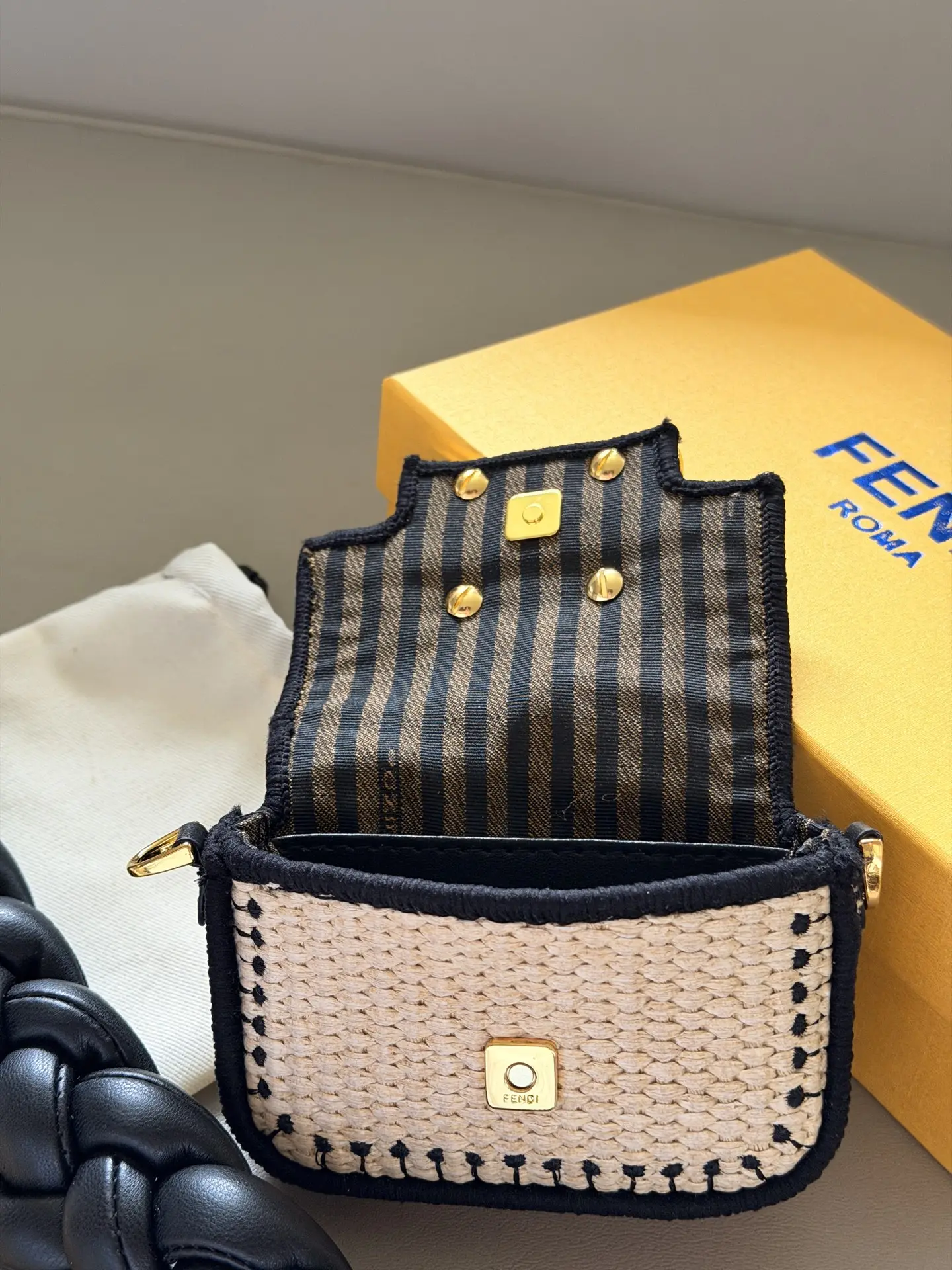 Fendi Raffia Mini Baguette Charm D26511102 — view 9