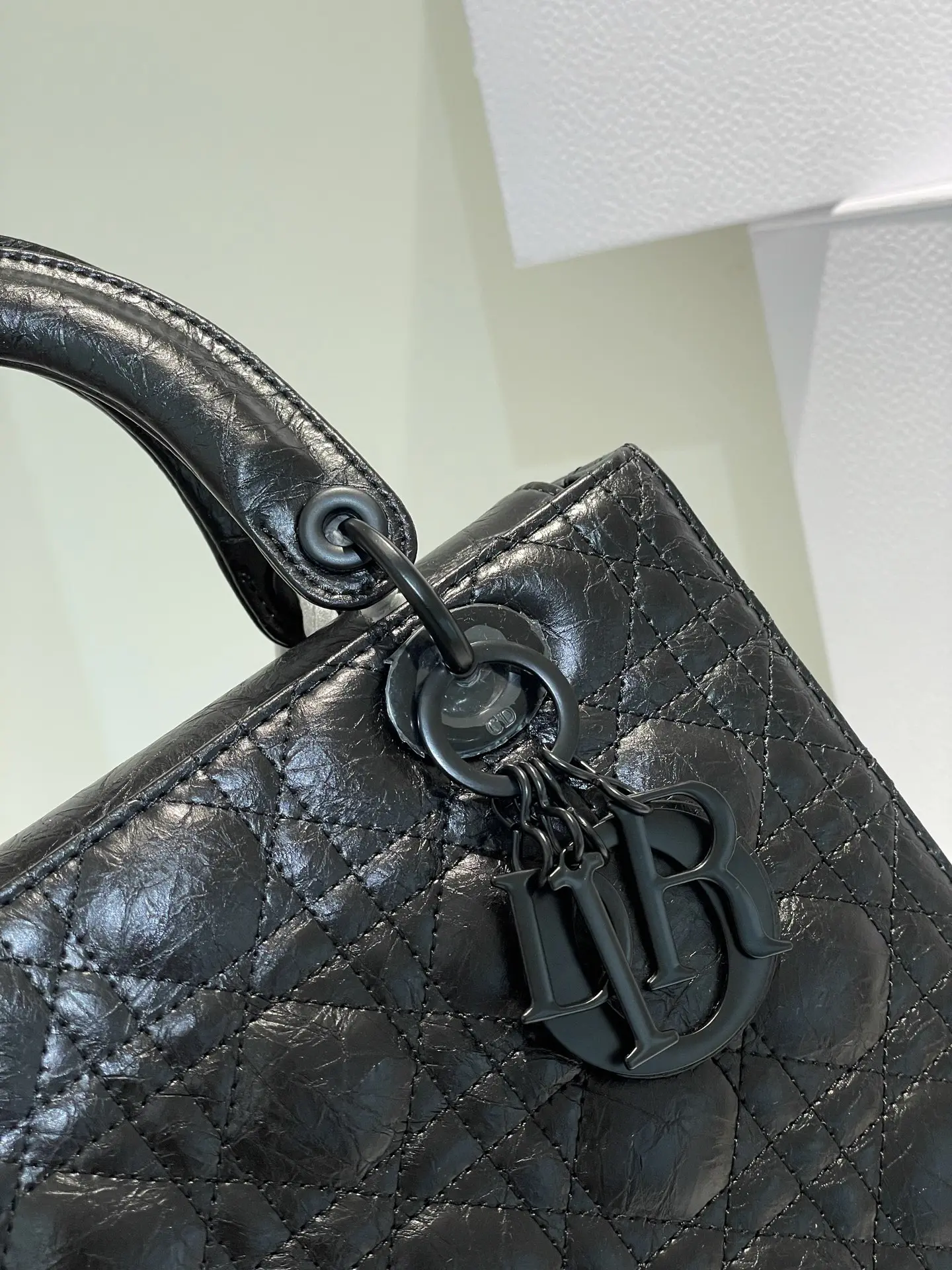 Dior Lady Bag Matte Black Quilted Leather D58011038 — view 6
