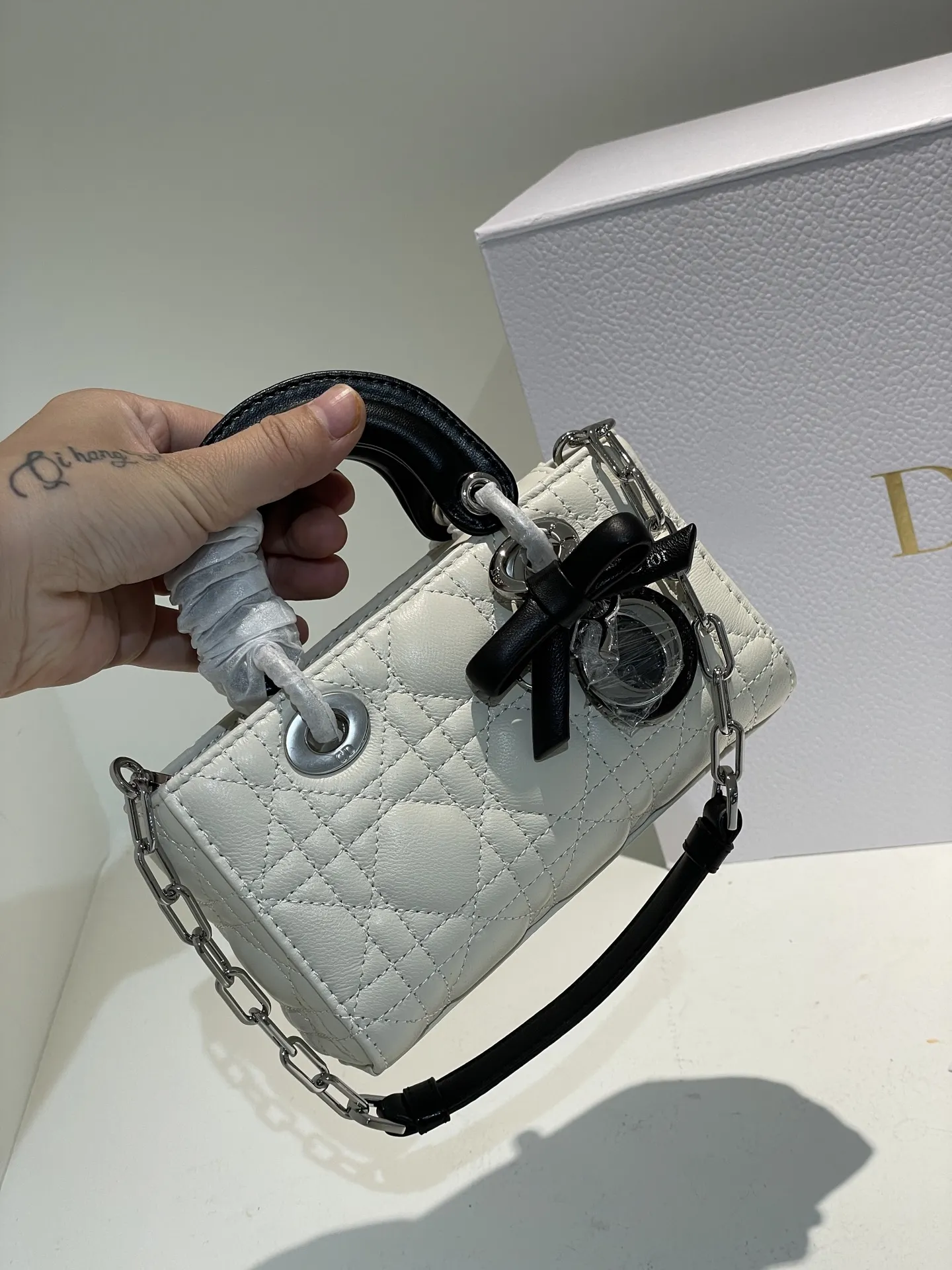 Dior D-Joy Quilted Top-Handle Bag D54011035 — view 8