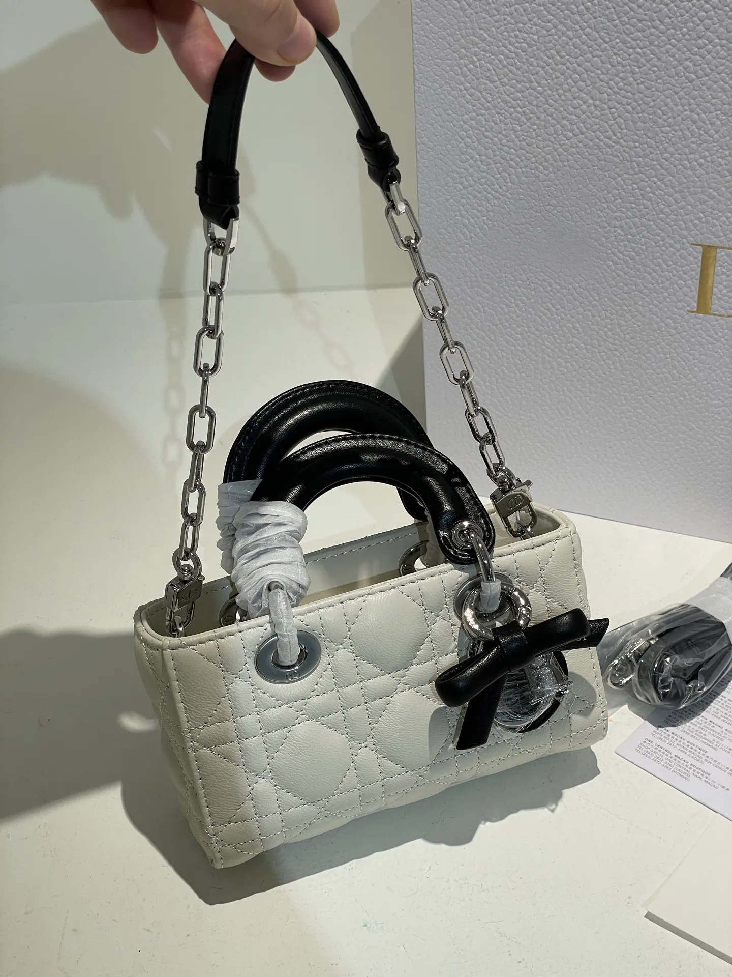 Dior D-Joy Quilted Top-Handle Bag D54011035 — view 9