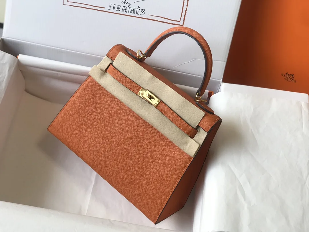 Hermès Kelly Epsom Sunset Orange 25cm D60011119