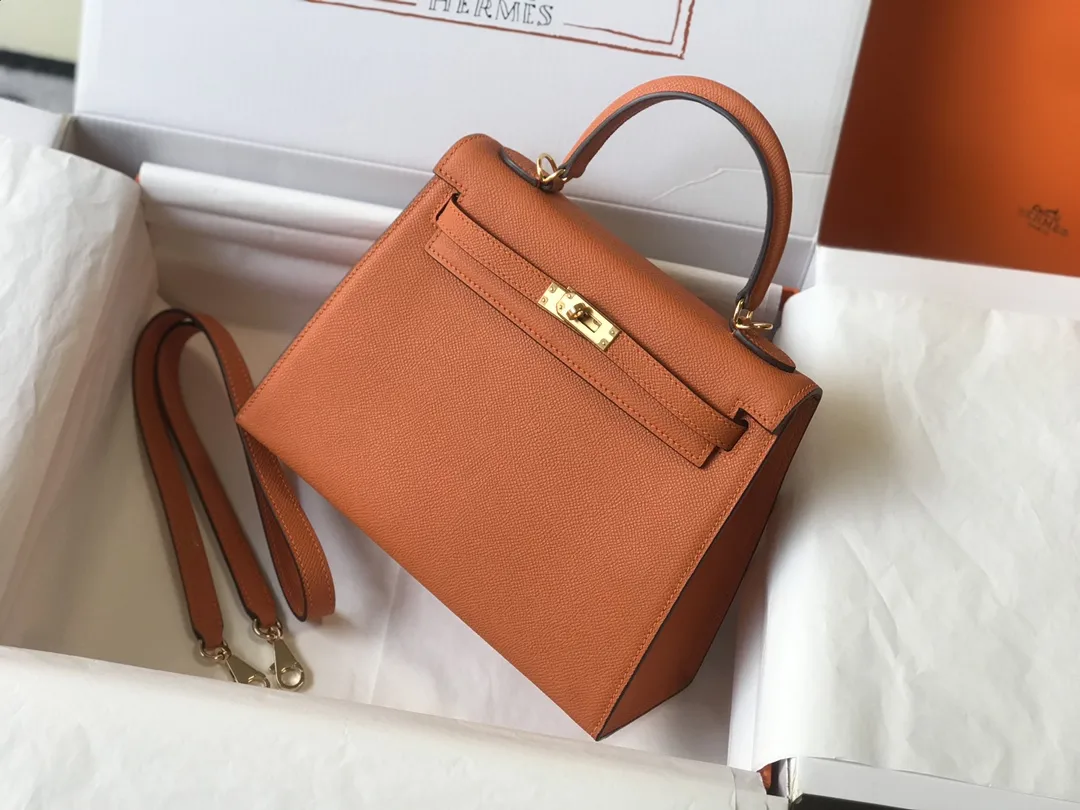 Hermès Kelly Epsom Sunset Orange 25cm D60011119 — view 3
