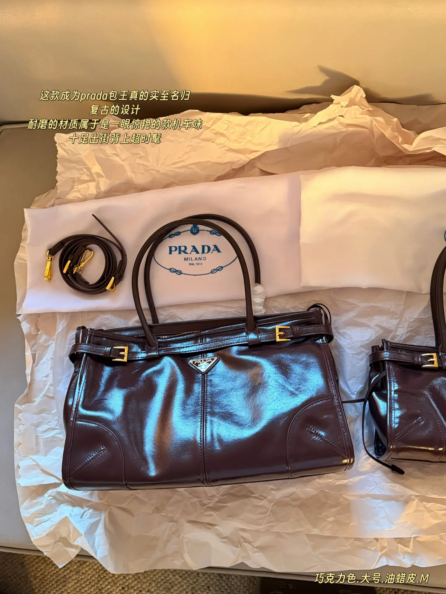 Prada Bonnie Soft Oiled Leather Shoulder Bag D44011130