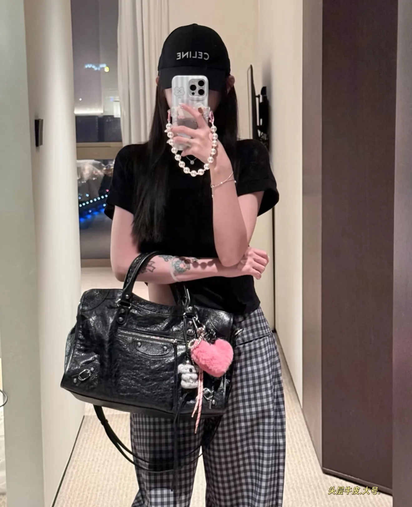Balenciaga Motorcycle City Bag in Black Leather D47011140 — view 3