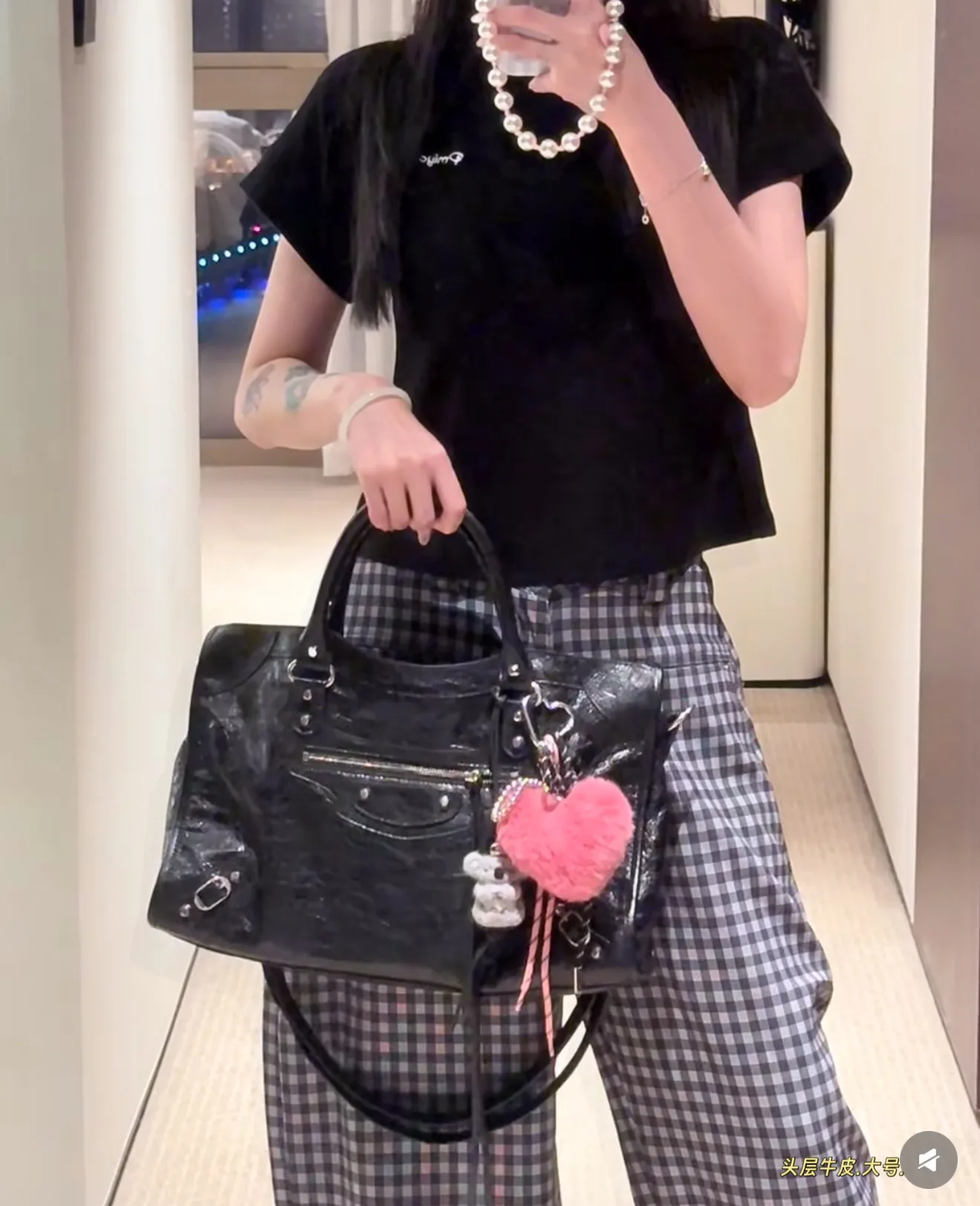 Balenciaga Motorcycle City Bag in Black Leather D47011140 — view 4