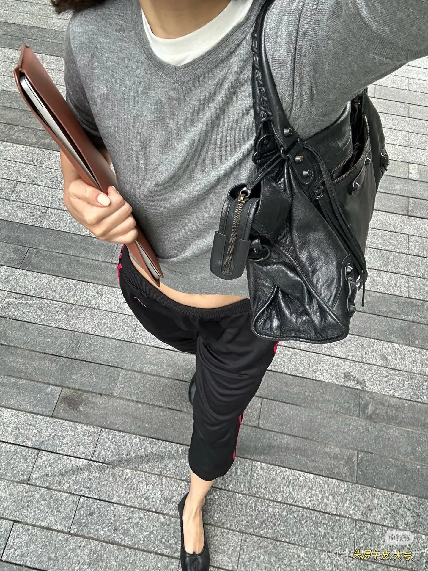 Balenciaga Motorcycle City Bag in Black Leather D47011140 — view 8