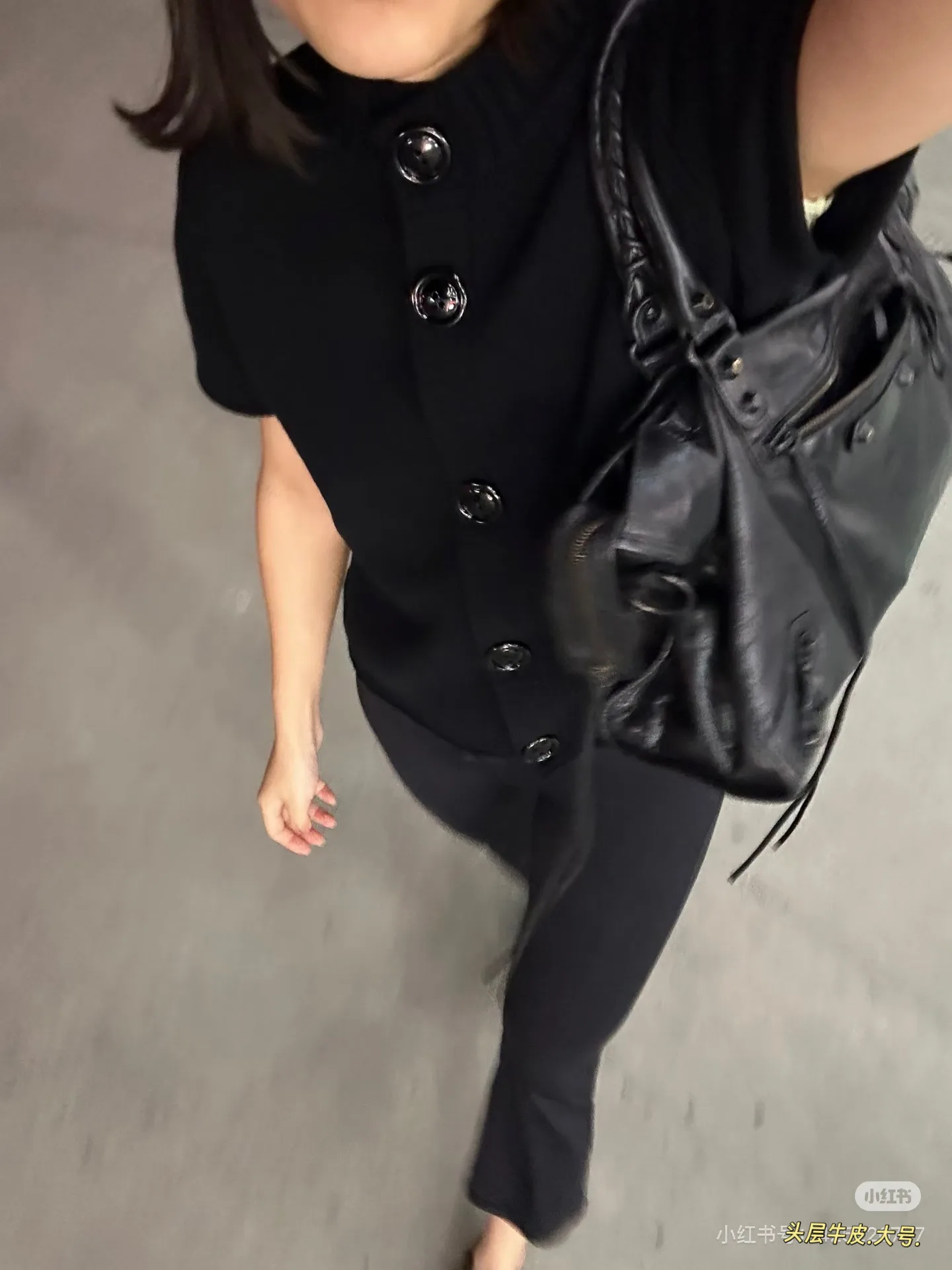Balenciaga Motorcycle City Bag in Black Leather D47011140 — view 9