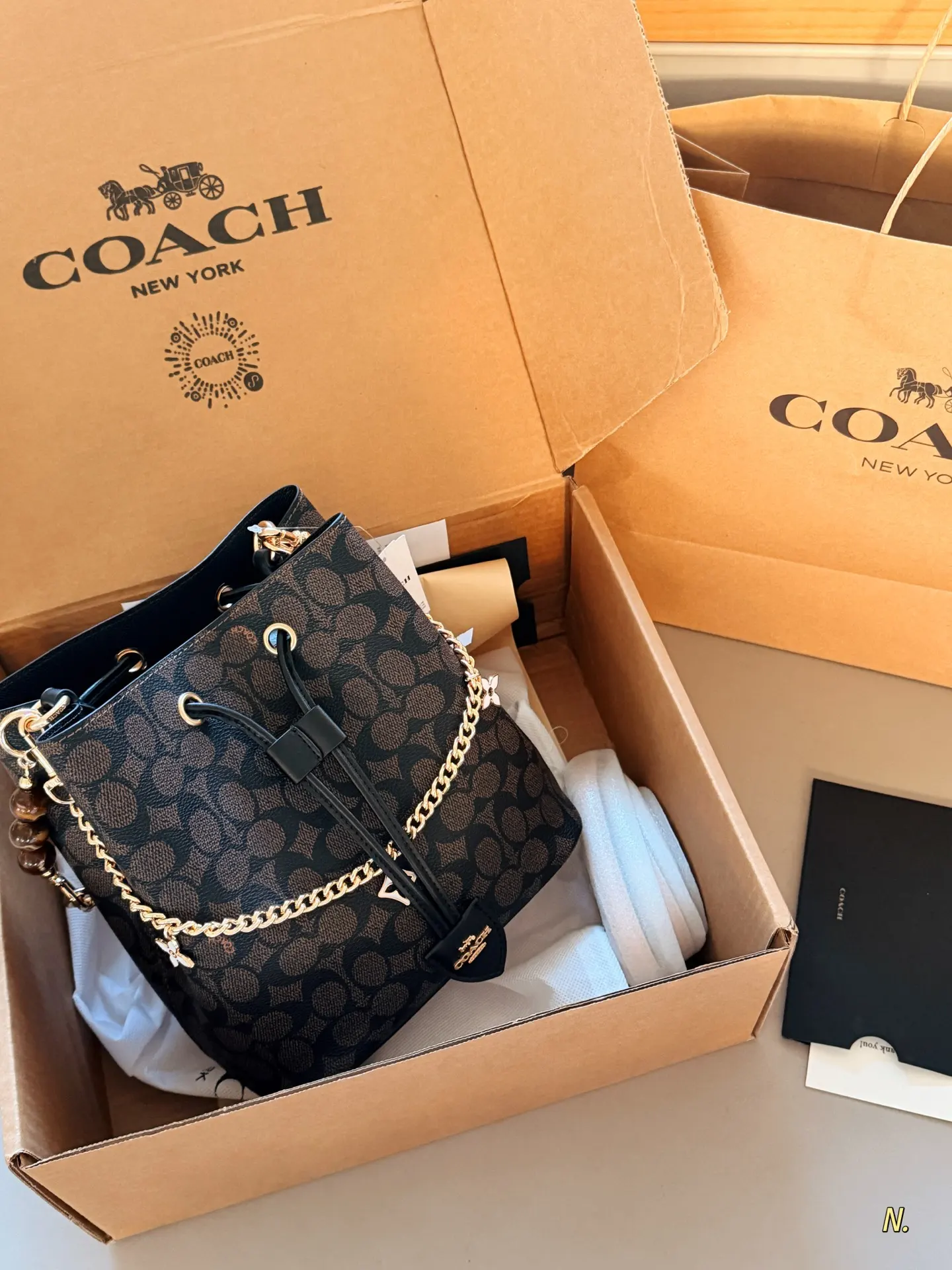 Coach Monogram Drawstring Bucket Bag D35011039 — view 2