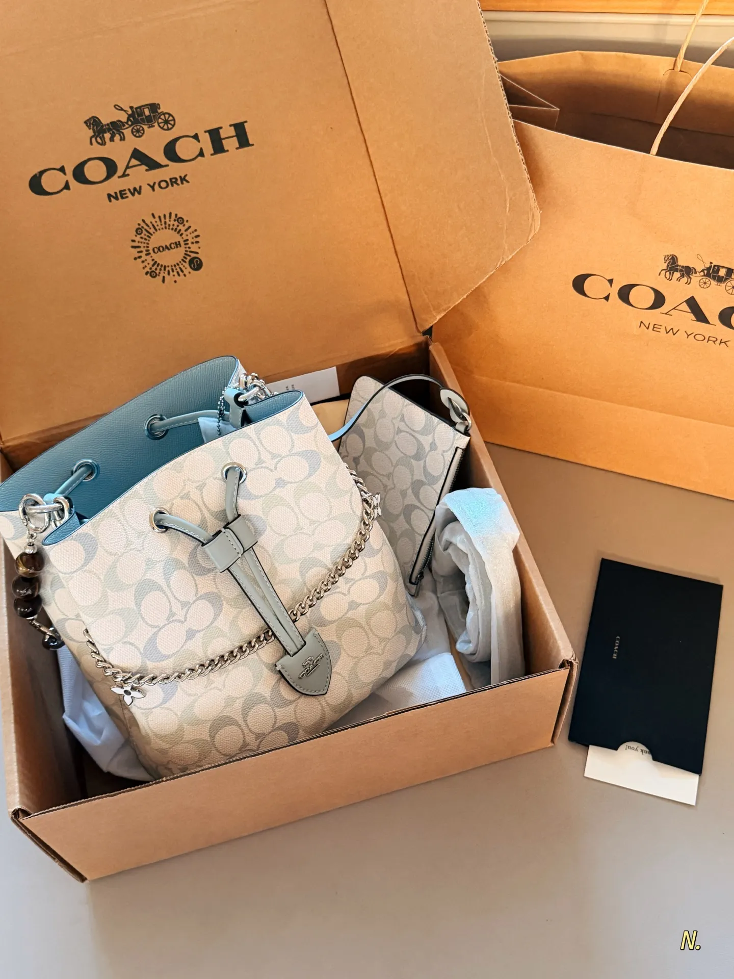 Coach Monogram Drawstring Bucket Bag D35011039 — view 4
