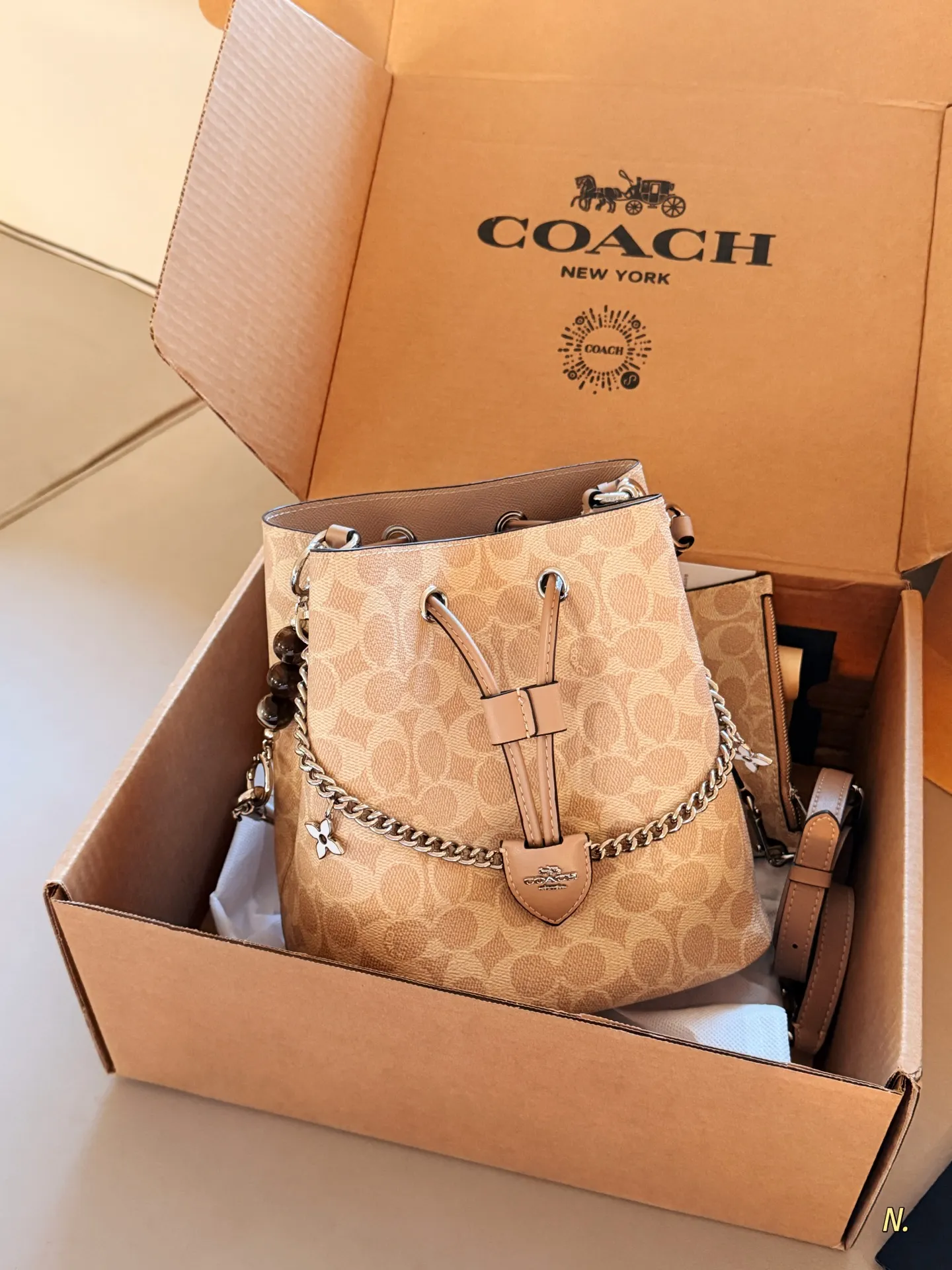 Coach Monogram Drawstring Bucket Bag D35011039 — view 5