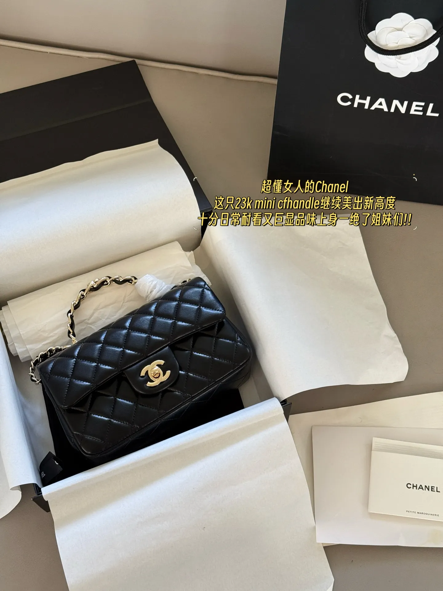 Chanel CF Quilted Lambskin Top-Handle Bag D29511143