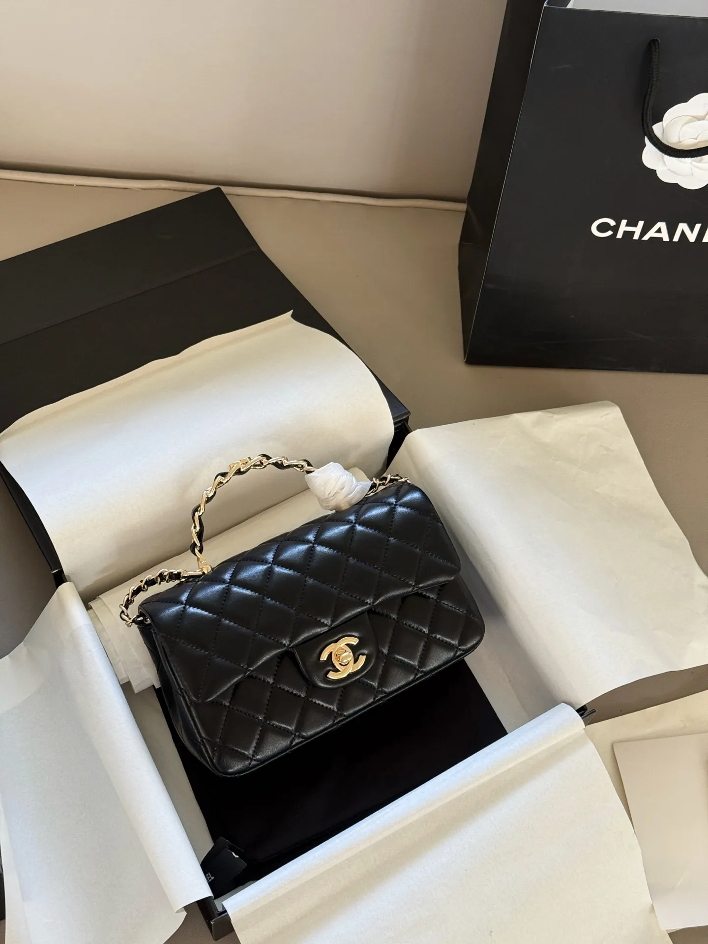 Chanel CF Quilted Lambskin Top-Handle Bag D29511143 — view 2